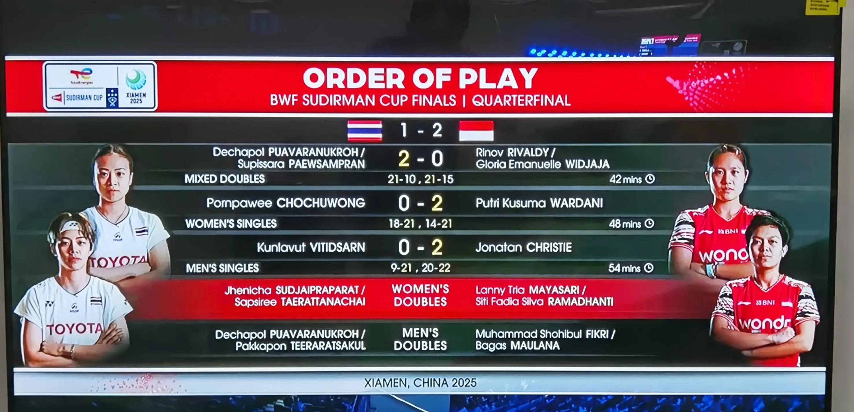 印尼羽毛球队翻盘泰国羽毛球队，戴资颖三分雨点燃全场